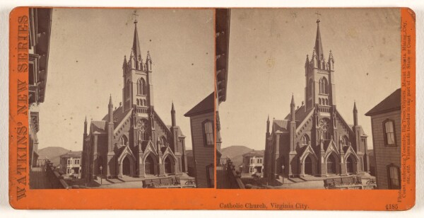 Carleton Watkins, Catholic Church, Virginia City.