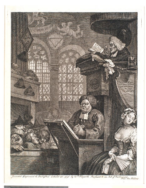 William Hogarth, Den sovende menighed