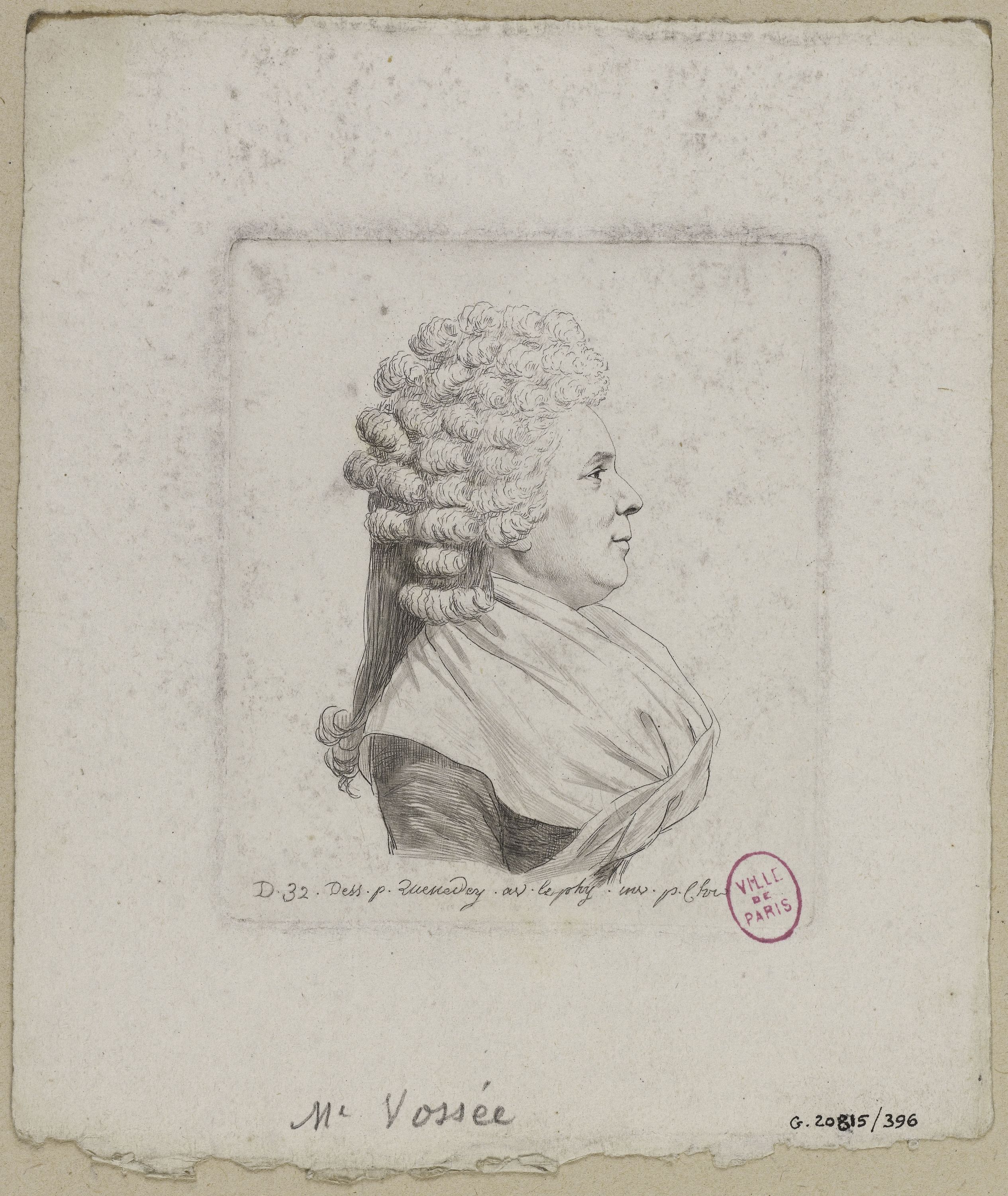Edmé Quenedey, Portrait de Madame Vossée