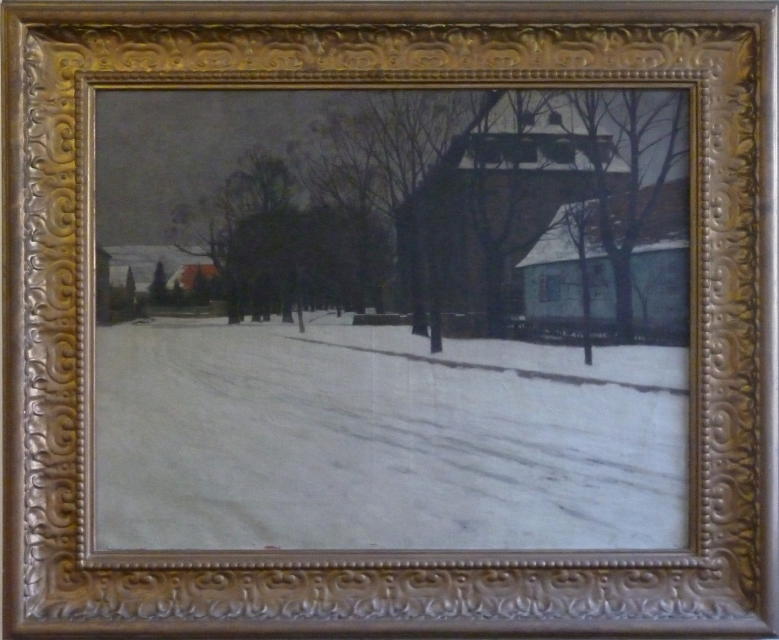 Carl Küstner, Die Promenade von Guntersblum im Winter