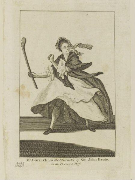 Unknown, Mr. Garrick in the character of Sir John Brute, in 'The Provoked Wife'