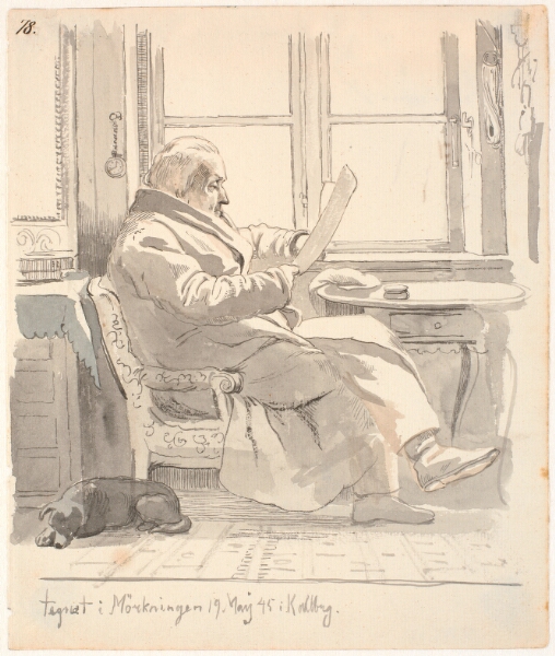 Johan Thomas Lundbye, Portræt af J. Th. Lundbyes bedstefar, justitsråd og toldforvalter E. Bonnevie