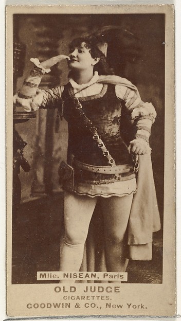 Goodwin & Company, Mlle. Nisean, Paris, from the Actors and Actresses series (N171) for Old Judge Cigarettes