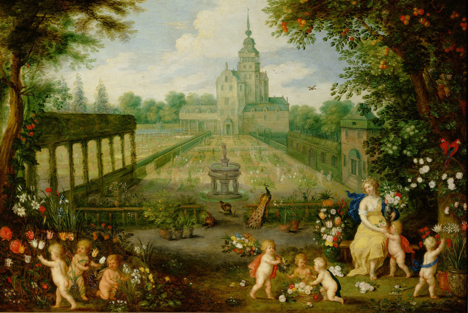 Pieter van Avont, Flora in the Garden