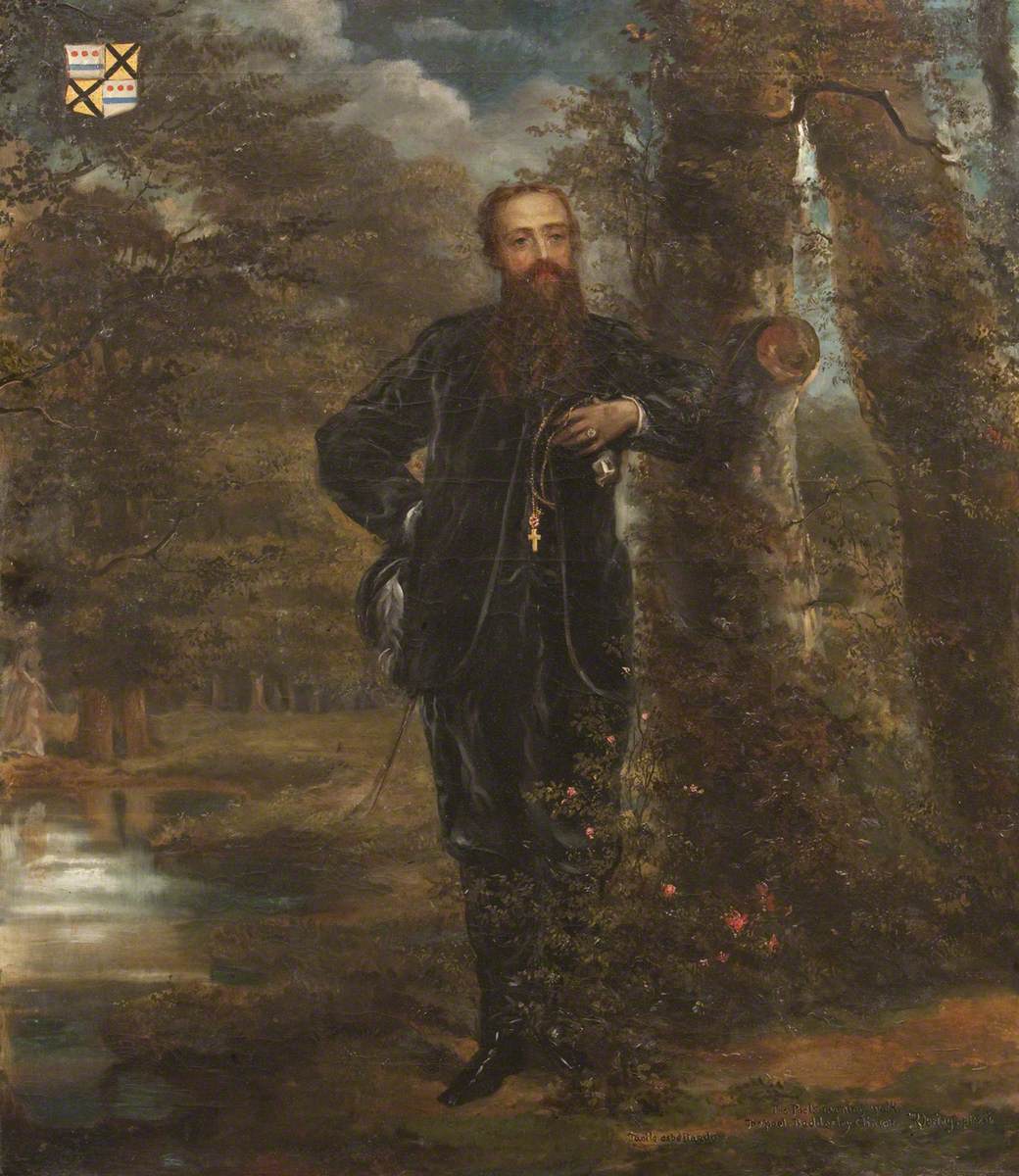 Rebecca Dulcibella Orpen, Edward Heneage Dering (1826-1892), 'The Poet's Evening Walk to the Pool'