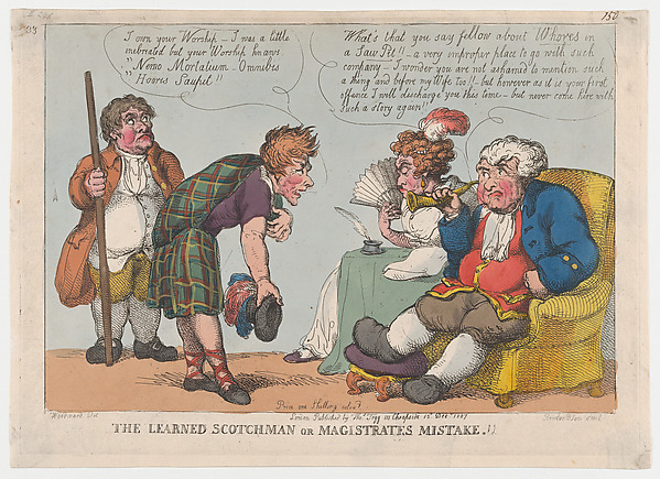 Thomas Rowlandson, The Learned Scotchman, or Magistrates Mistake!