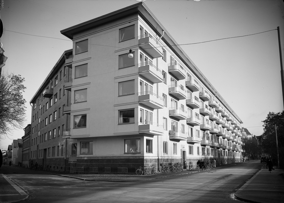 Paul Sandberg, Flerbostadshuset Börjegårdarna, kvarteret Vindhem, Börjegatan, Uppsala 1936