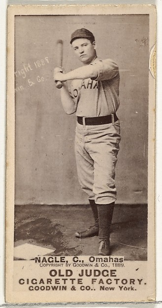 Goodwin & Company, Nagle, Catcher, Omaha Omahogs/ Lambs, from the Old Judge series (N172) for Old Judge Cigarettes