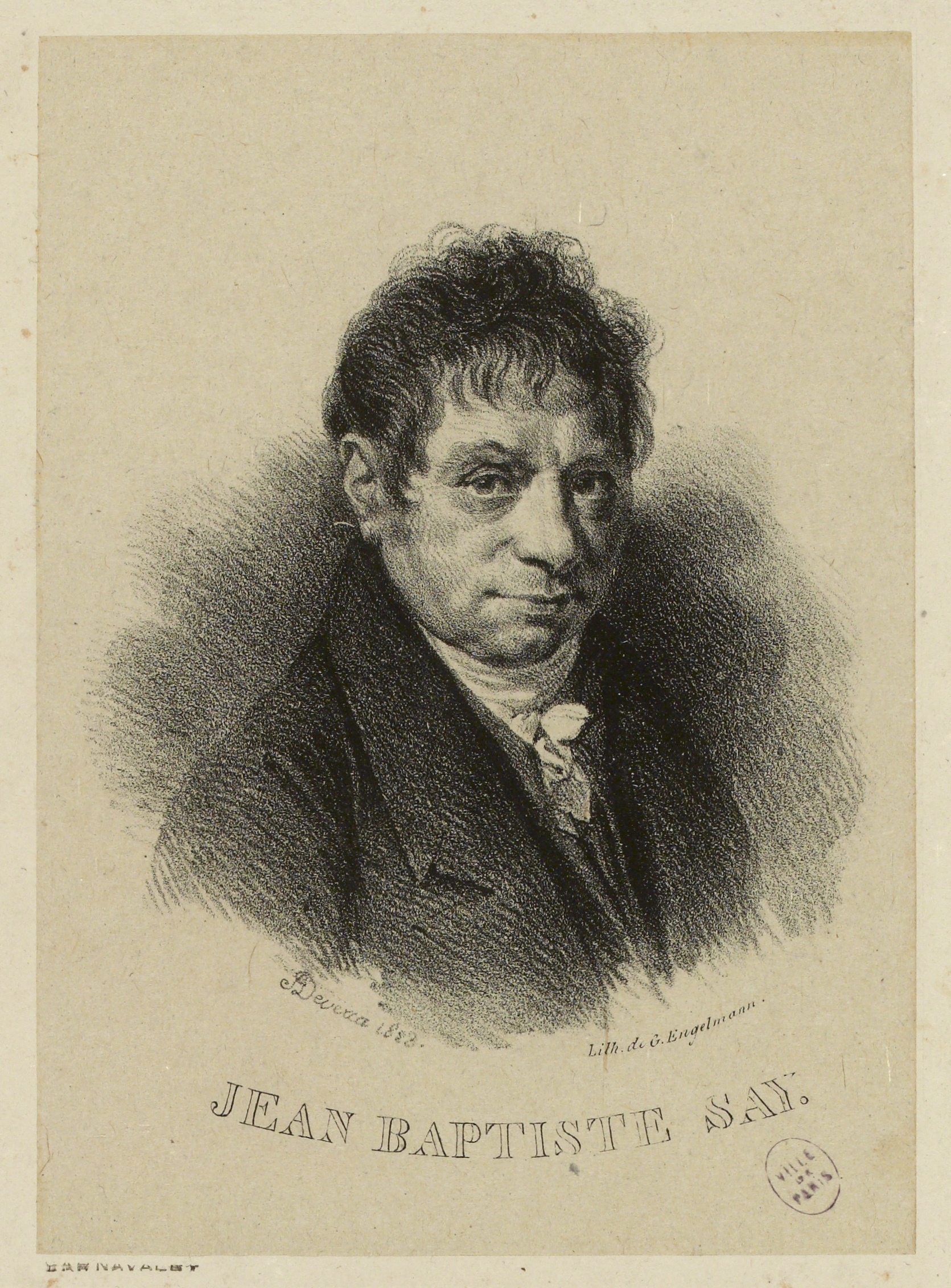 Achille Devéria, Portrait de Jean-Baptiste Say (1767-1832), économiste. (IFF 21)