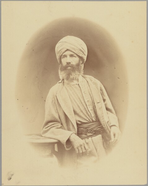Felice Beato, [Portrait of a British Officer in Traditional Indian Clothing]