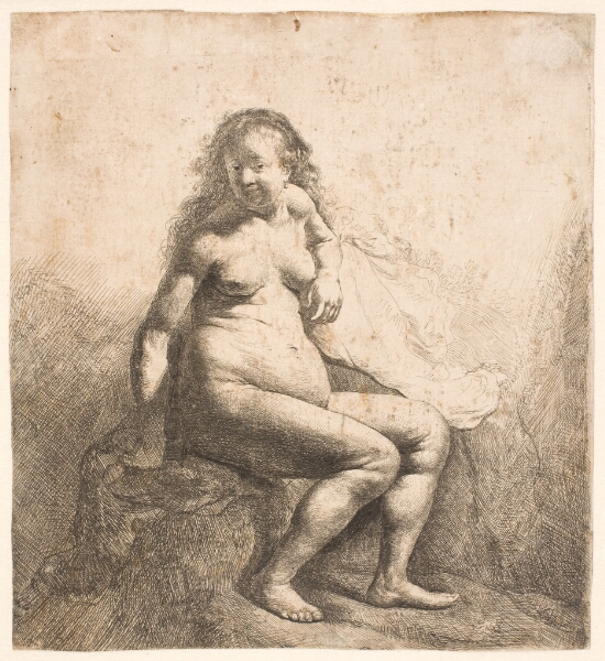 Rembrandt van Rijn, Siddende nøgen kvinde
