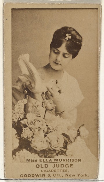Goodwin & Company, Miss Ella Morrison, from the Actors and Actresses series (N171) for Old Judge Cigarettes
