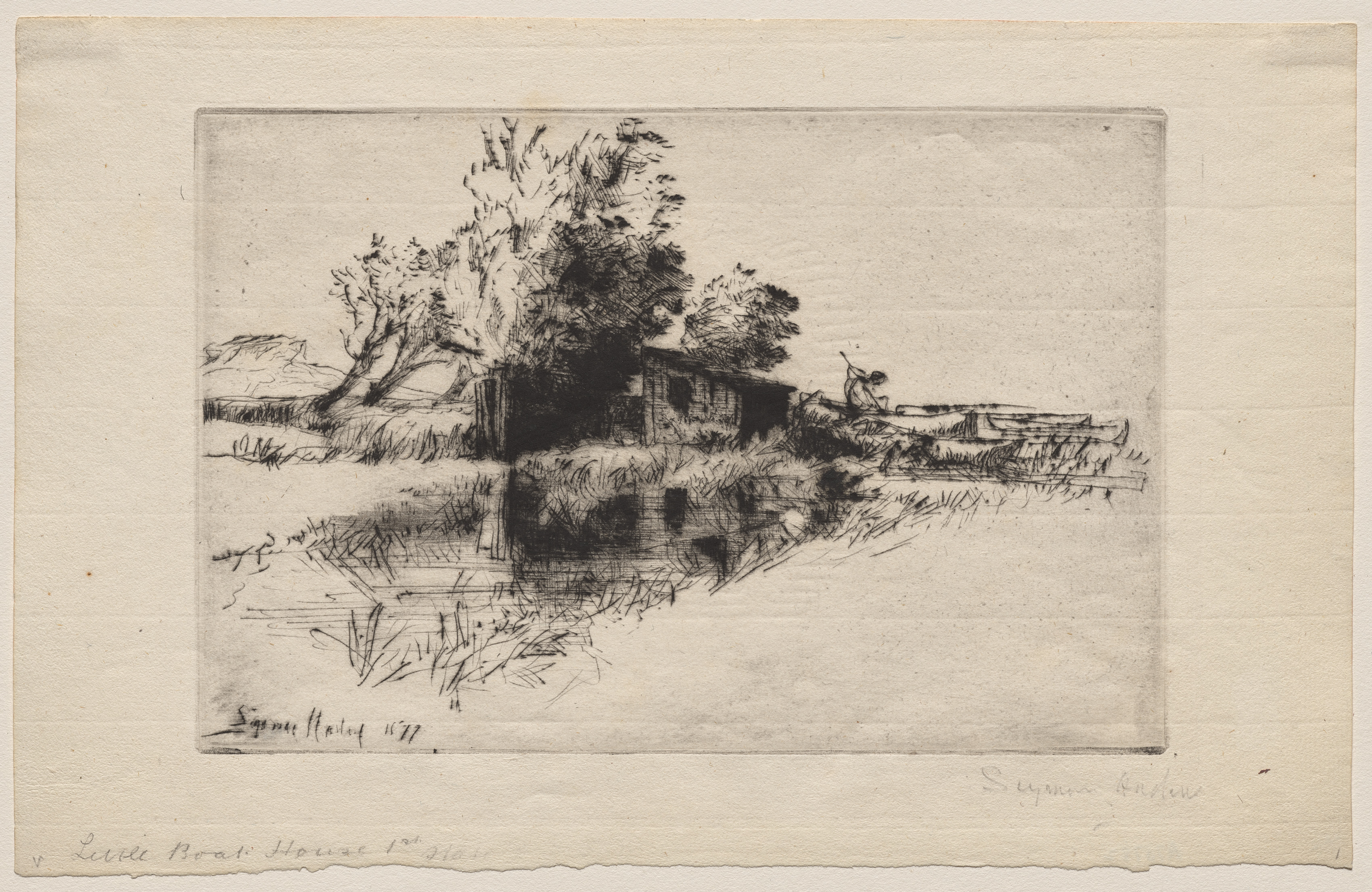 Francis Seymour Haden, The Little Boathouse