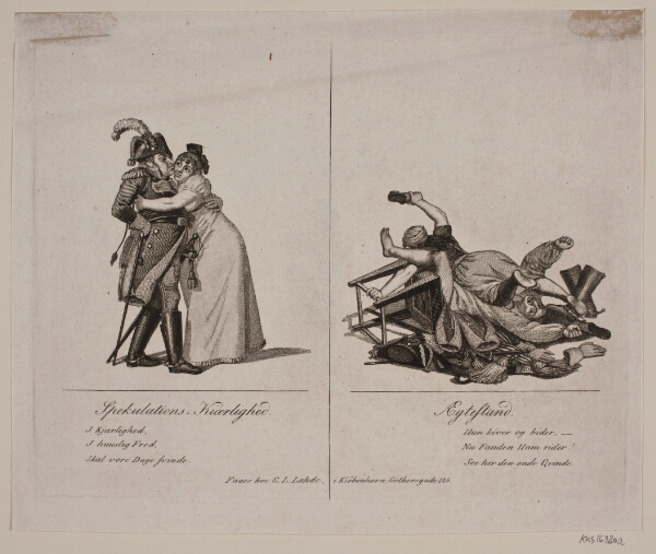 Gerhard Ludvig Lahde, Spekulationskærlighed - Ægtestand
