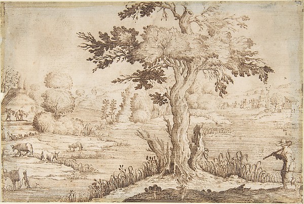 Jacques Callot, Shepherd in a Landscape