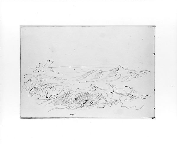 William Trost Richards, Sketch of Breaking Waves (from Sketchbook VII)