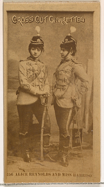 W. Duke, Sons & Co., Card Number 256, Alice Reynolds and Miss Harrison, from the Actors and Actresses series (N145-2) issued by Duke Sons & Co. to promote Cross Cut Cigarettes