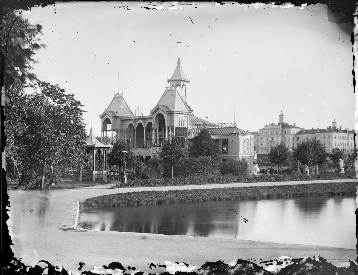 Henri Osti's Fotografiateliér, Restaurang Flustret vid Svandammen, Uppsala 1870-tal