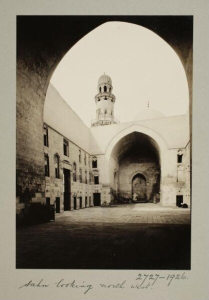 K.A.C. Creswell, Courtyard of the funerary khanqah of Mamluk Sultan al-Muzaffar Baybars al-Jashankir, Cairo