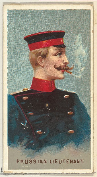 Allen & Ginter, Prussian Lieutenant, from World's Smokers series (N33) for Allen & Ginter Cigarettes