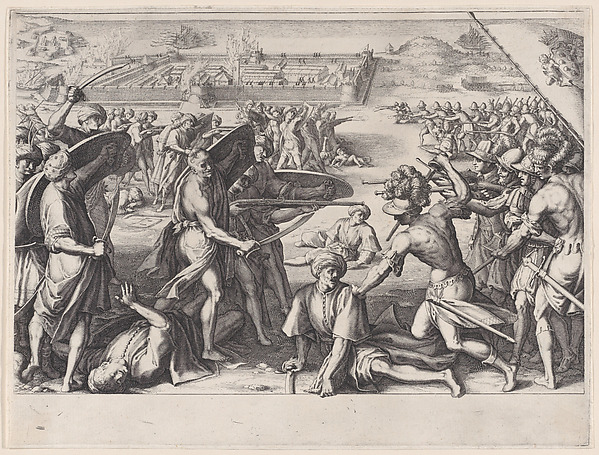 Jacques Callot, Attaque des Forts Avancés de Bone (Attack of the Strong Advances of Bone), from "La Vie de Ferdinand Ier de Médicis série appelée aussi Les Batailles des Médicis" (The Life of Ferdinand I de'Medici also called The Medici Battles)