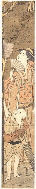 Katsukawa Shunchō, Woman and Small Boy