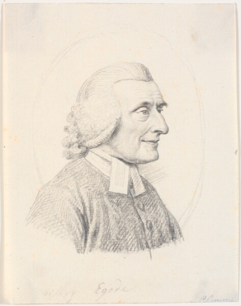 J.F. Clemens, Portræt af præsten Paul Egede (1709-89)