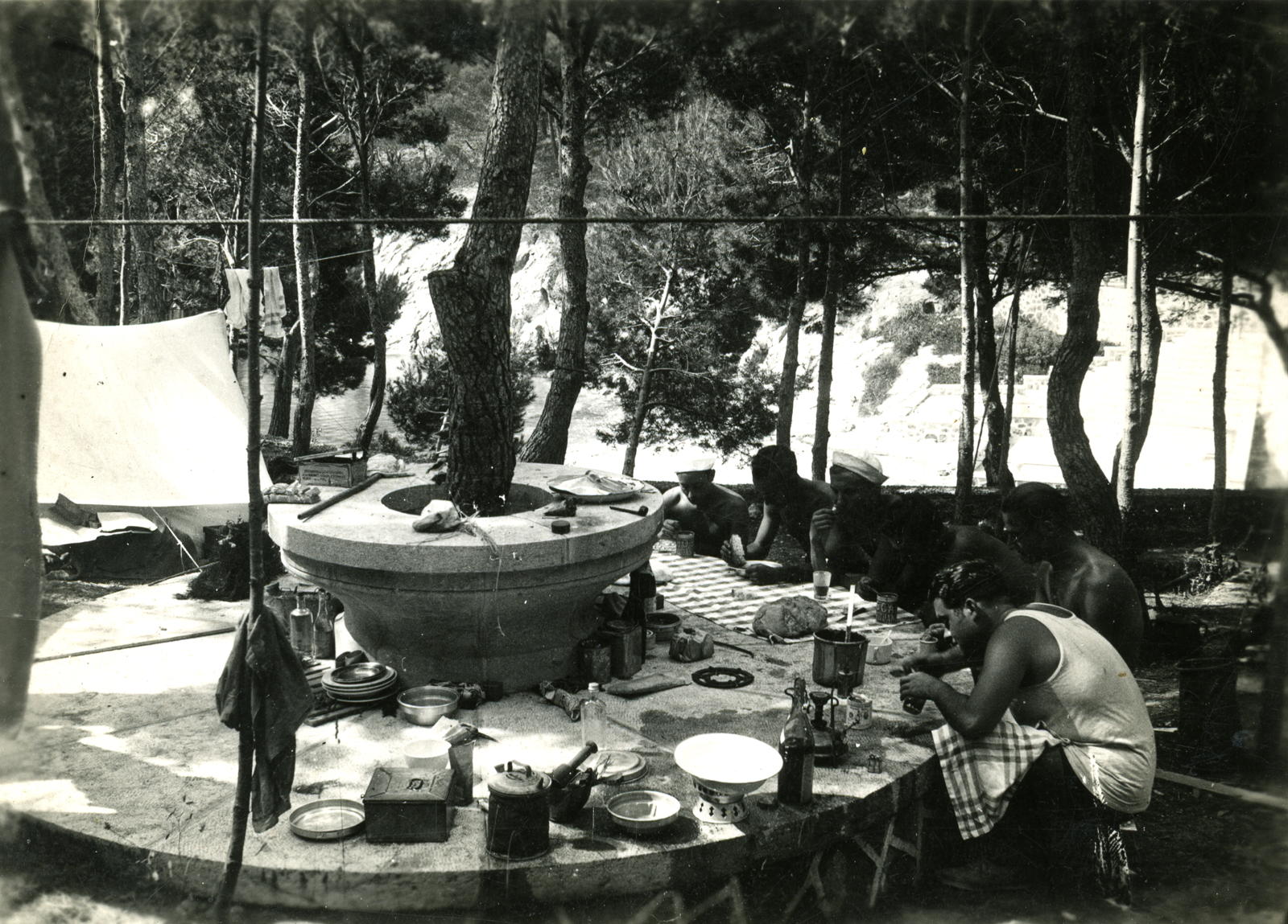 Desconegut, [Camped at Aiguafreda. Begur.]