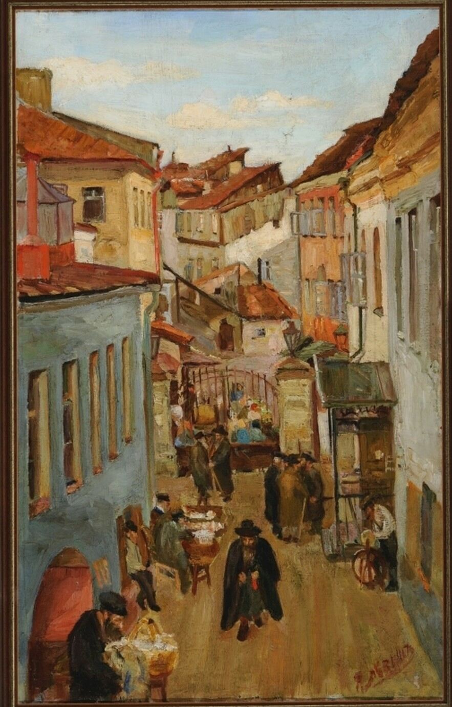 Rafailas Levinas, Sinagogos kiemas Vilniuje