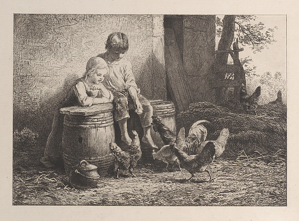 Charles Jacque, Petits, petits!!