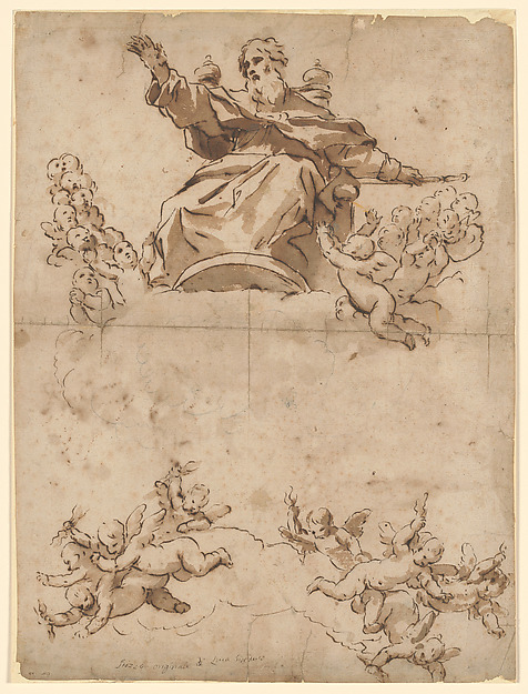 Luca Giordano, The Almighty with Angels