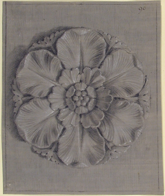 Anonymous, French, 19th century, Design for a Rosette Relief