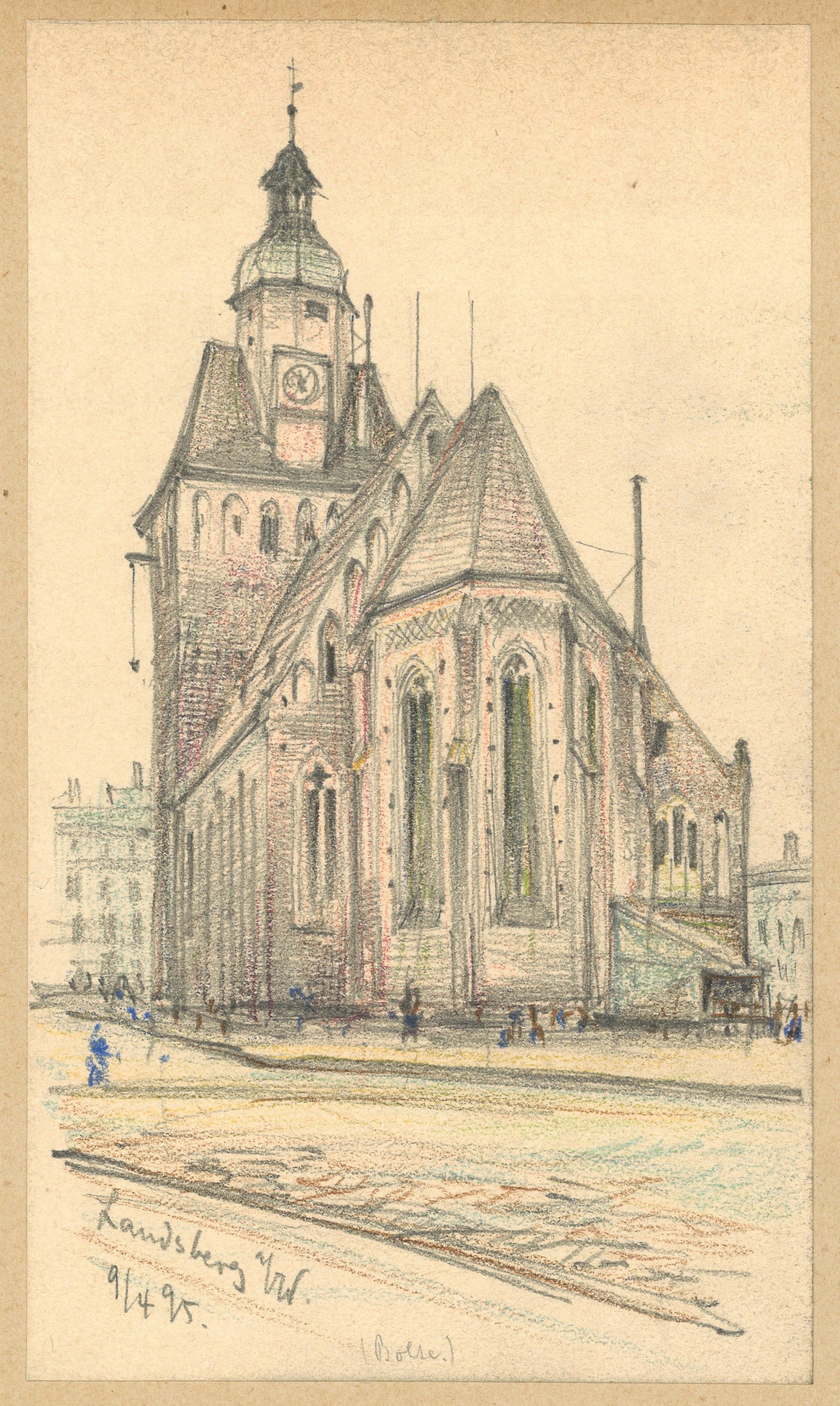Adolph Doebber, Landsberg/Warthe [Gorzów Wlkp.]: Marienkirche von Osten