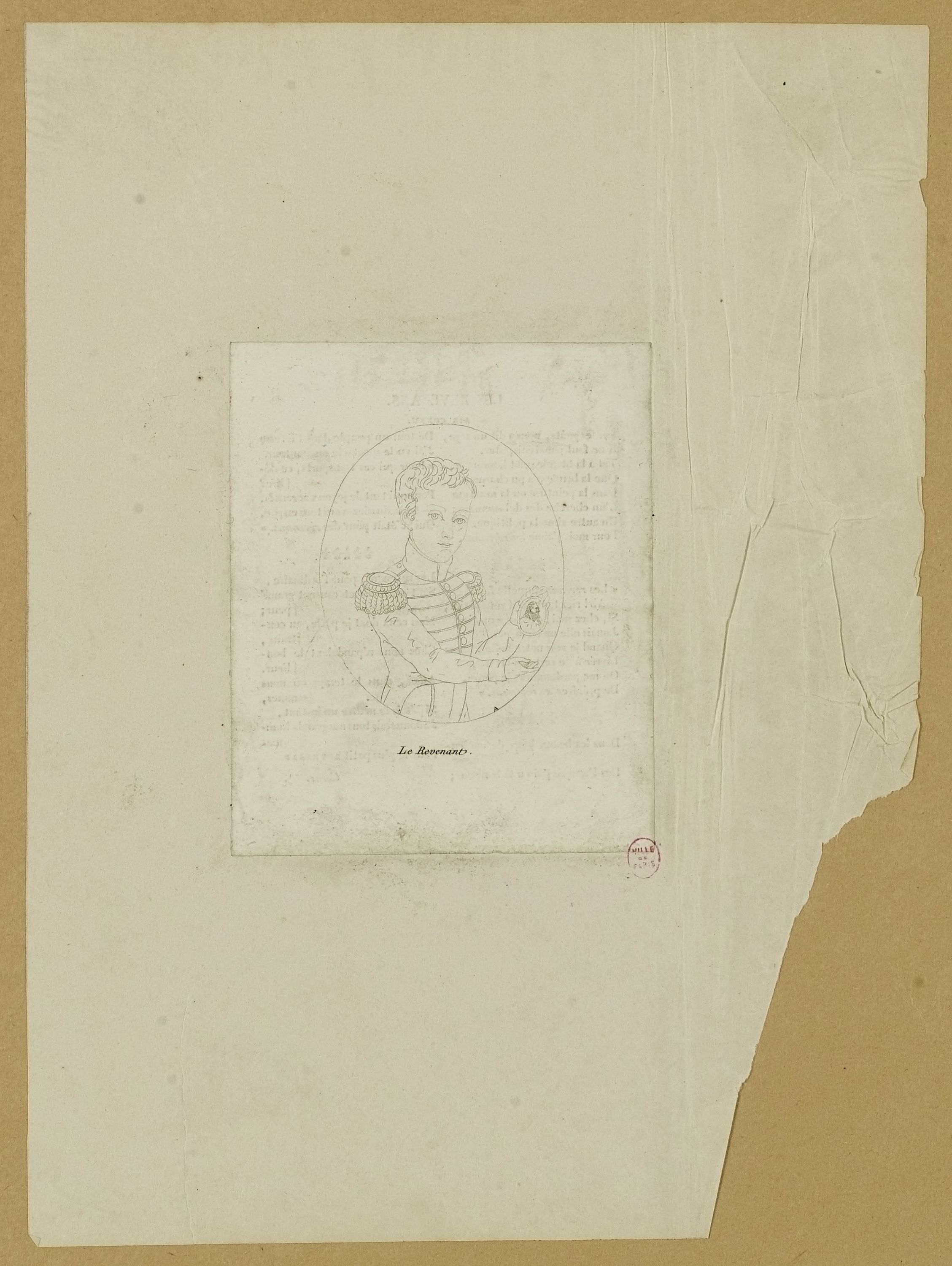 Anonyme, Le comte de Chambord tenant une médaille à l'effigie d'Henri IV.