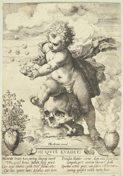 Hendrick Goltzius, Allegori over livets flygtighed ("Quis Evadet?")