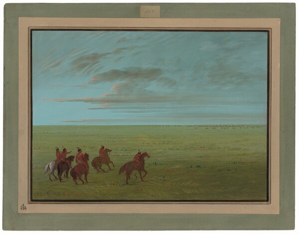 George Catlin, Connibos Starting for Wild Horses