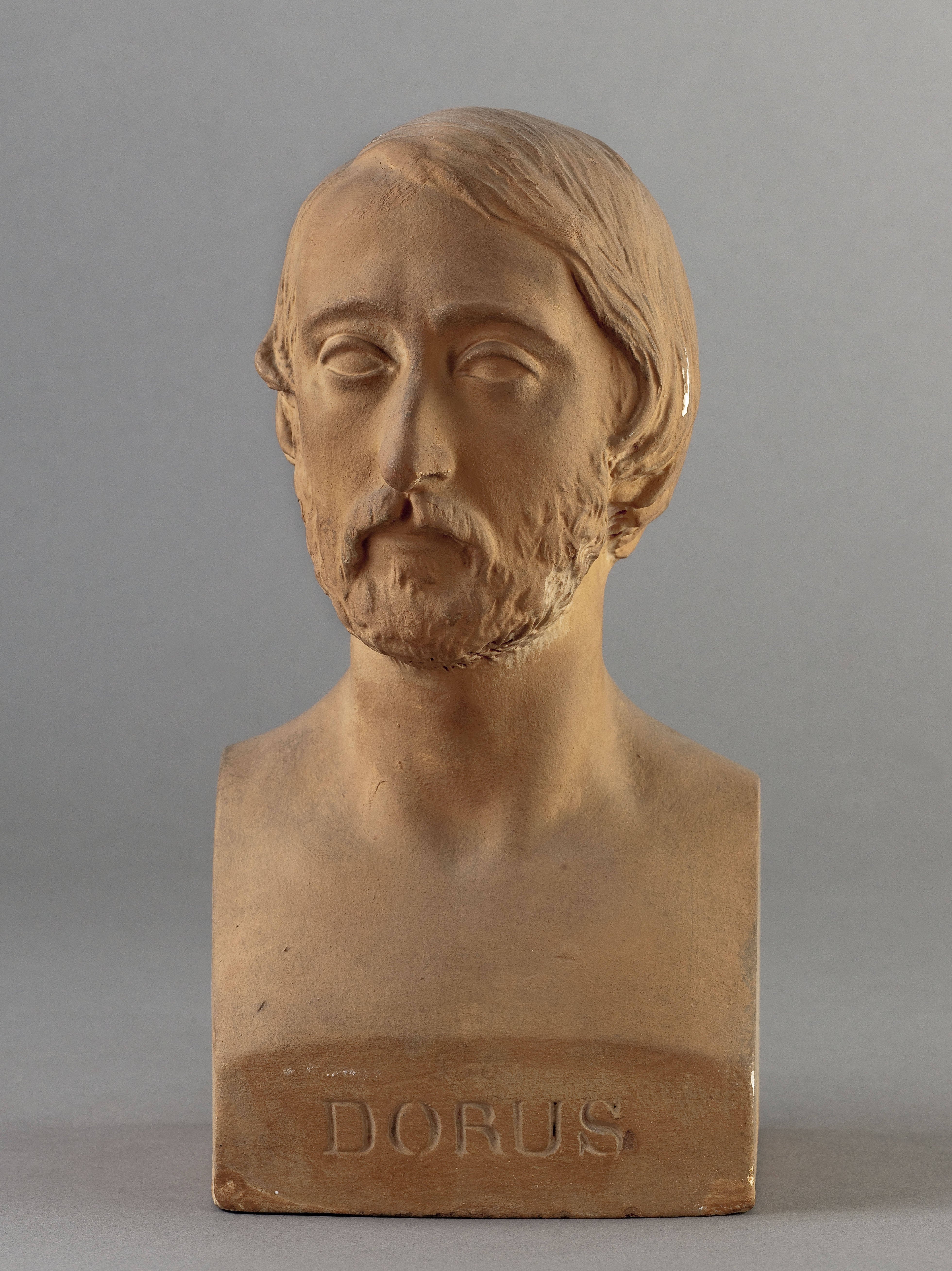 Jean Pierre Dantan, Portrait sérieux du flûtiste Vincent-Joseph van Steenkiste, dit Dorus (1812-1876).