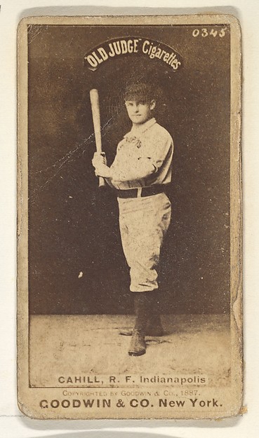 Goodwin & Company, Cahill, Right Field, Indianapolis, from the Old Judge series (N172) for Old Judge Cigarettes