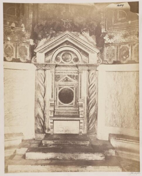 Parker, John Henry, Church and Altar Decoration, S. Cesareo - Cathedra with twisted shafts and Cosmati Mosaic-work