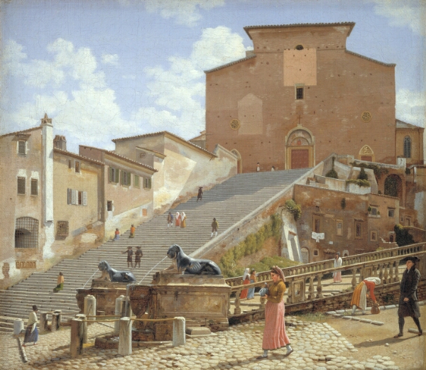 C.W. Eckersberg, Marmortrappen, som fører op til kirken Santa Maria in Aracoeli i Rom