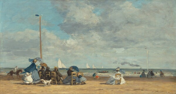 Eugène Boudin, Beach at Trouville