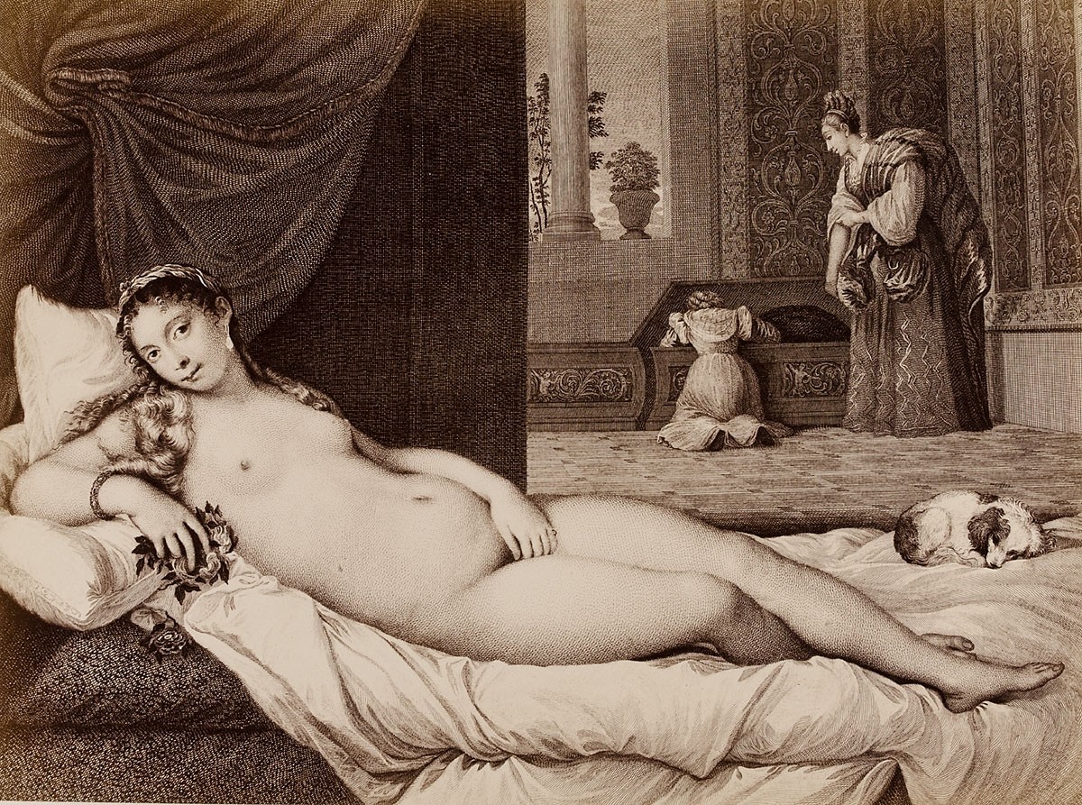 Giacomo Brogi, Venus von Tizian - Palazzo Pitti, Florenz