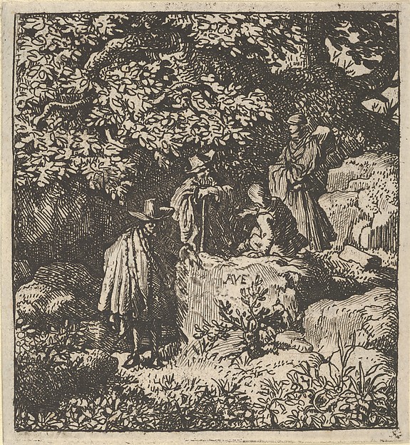 Allart van Everdingen, Four Figures under a Tree
