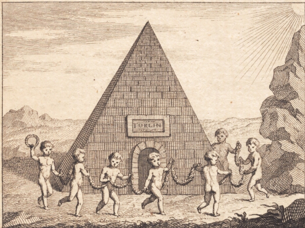 J.F. Clemens, Syv børn danser foran pyramide