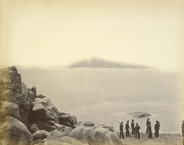 Felice Beato, Rose Island, entrance to Tall River