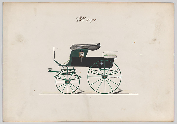 Brewster & Co., Design for Stanhope Phaeton, no. 3078