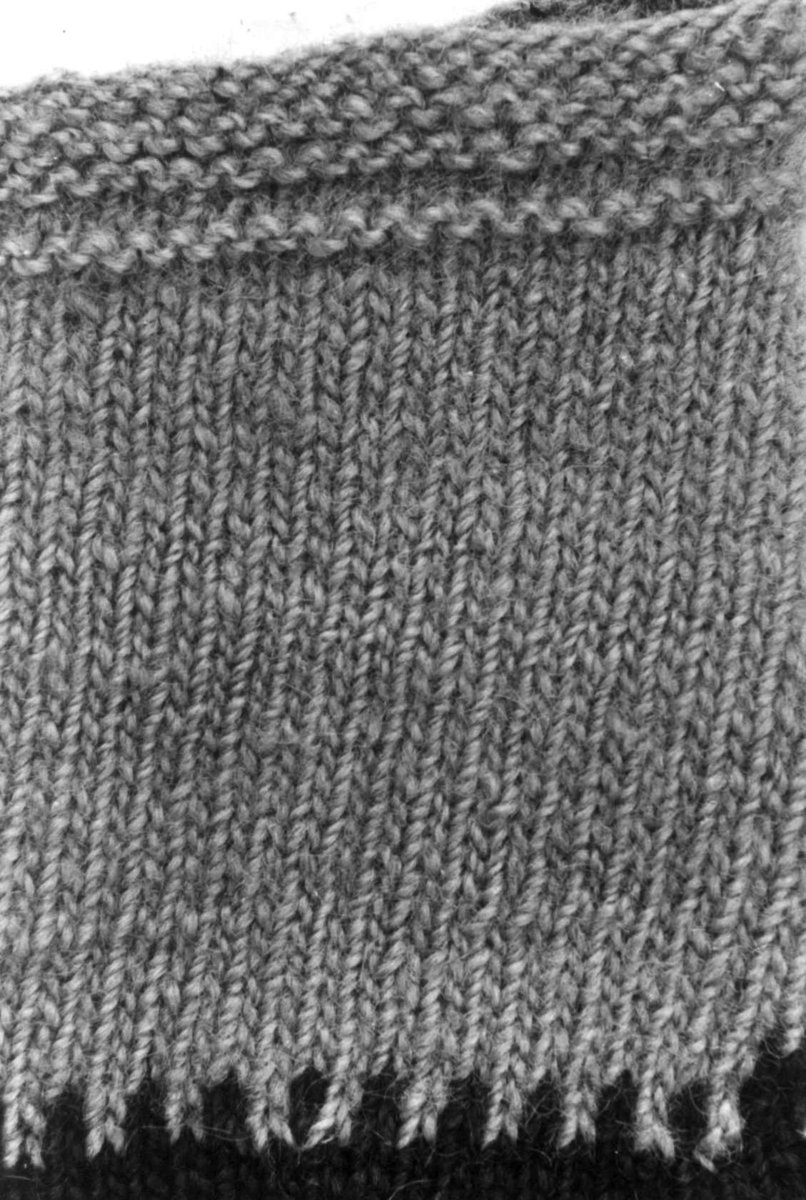 Anna Grostøl, Detalj av strikket sokk til kvinne. Gyland, Flekkefjord, vest-Agder 1941-42.