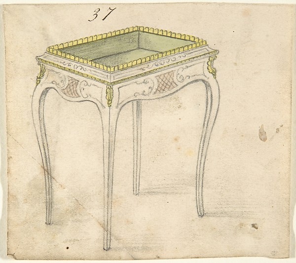 Anonymous, British, 19th century, Design for a Small Hollow-topped Table
