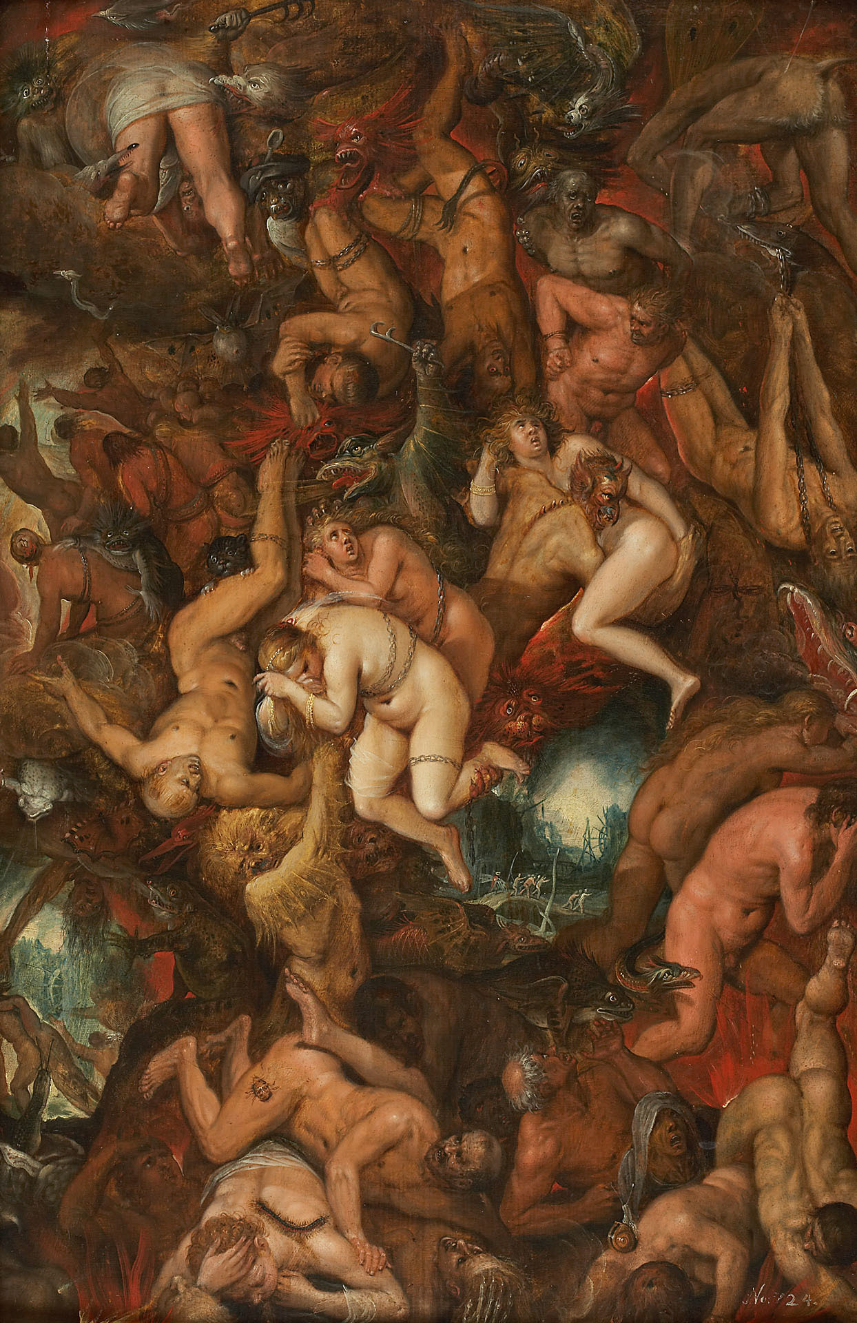 Frans Francken the Younger, The Damned being cast into Hell