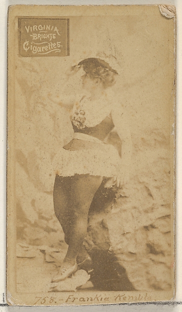 Allen & Ginter, Card 758, Frankie Kemble, from the Actors and Actresses series (N45, Type 2) for Virginia Brights Cigarettes